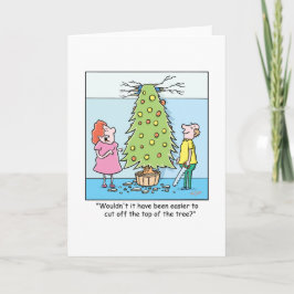 Weihnachtsbaum Cartoon Oversized Tree Feiertagskarte