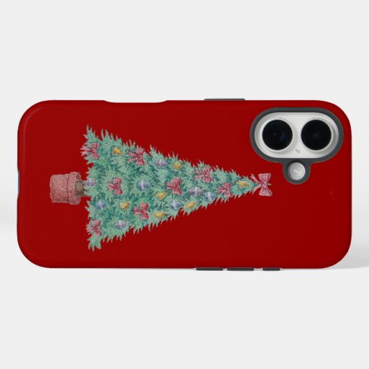 Weihnachtsbaum Case-Mate iPhone Hülle (Rückseite (Horizontal))