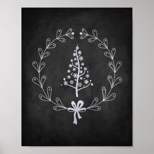 Weihnachtsbaum Chalkboard Poster (Vorne)