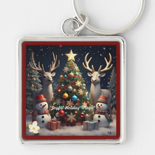 "Weihnachtsbaum-Charme" Schlüsselanhänger (Vorne)