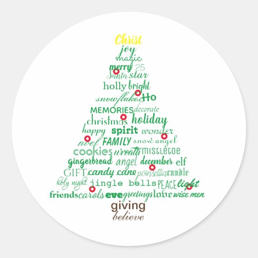 Weihnachtsbaum - Circle Sticker (Vorderseite)