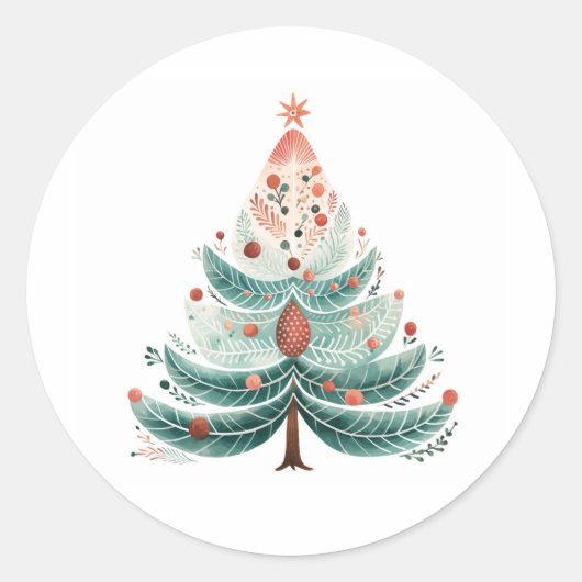 Weihnachtsbaum Classic Sticker (Vorderseite)