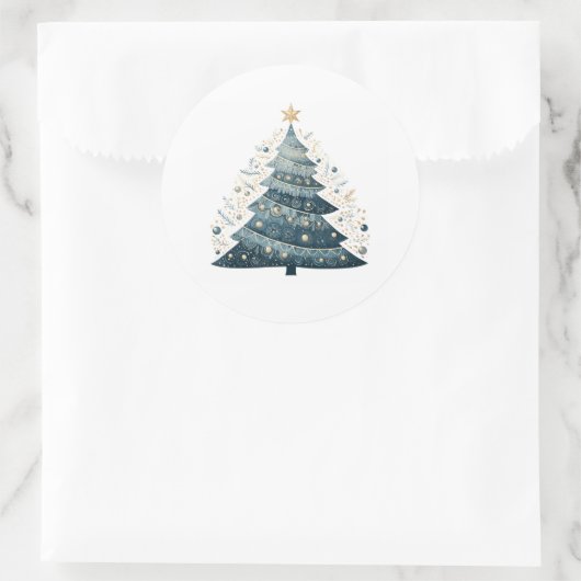 Weihnachtsbaum Classic Sticker (Tasche)