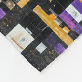 Weihnachtsbaum Collage Fleecedecke (Ecke)