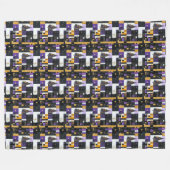 Weihnachtsbaum Collage Fleecedecke (Vorderseite (Horizontal))