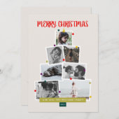 Weihnachtsbaum Collage Fotokarte Feiertagskarte (Vorne/Hinten)
