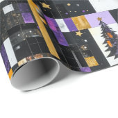 Weihnachtsbaum Collage Geschenkpapier (Rolleneckpunkt)