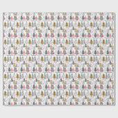 Weihnachtsbaum-Collagen-Packpapier Geschenkpapier (Flach)