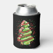 Weihnachtsbaum Cookie Brushstroke Spritzer Preppy Dosenkühler (Kanne Vorderseite)