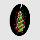 Weihnachtsbaum Cookie Brushstroke Spritzer Preppy Ornament (Vorderseite)