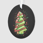 Weihnachtsbaum Cookie Brushstroke Spritzer Preppy Ornament (Vorderseite)
