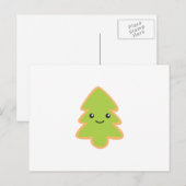 Weihnachtsbaum-Cookie Feiertagspostkarte (Vorne/Hinten)