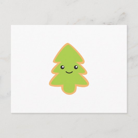 Weihnachtsbaum-Cookie Feiertagspostkarte (Vorderseite)