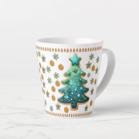 Weihnachtsbaum-Cookie Milchtasse (Rechte Ecke)
