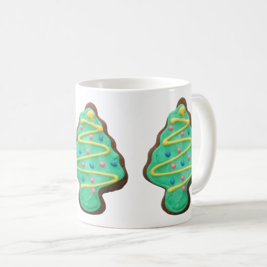 Weihnachtsbaum-Cookie-Tasse Kaffeetasse (VorderseiteRechts)