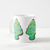 Weihnachtsbaum-Cookie-Tasse Kaffeetasse (Vorderseite Links)