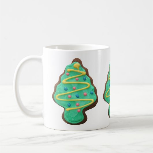 Weihnachtsbaum-Cookie-Tasse Kaffeetasse (Links)