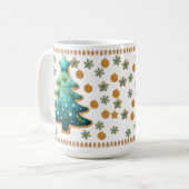 Weihnachtsbaum-Cookie-Tasse Kaffeetasse (Vorderseite Links)