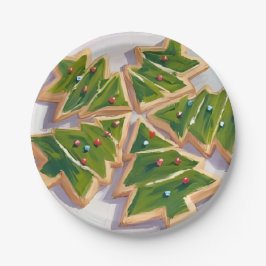 Weihnachtsbaum Cookies Feiertag Party Pappteller