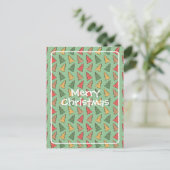 Weihnachtsbaum-Cookies Postkarte (Stehend Vorderseite)