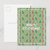 Weihnachtsbaum-Cookies Postkarte (Vorne/Hinten)