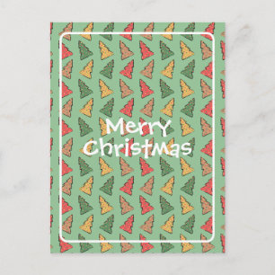 Weihnachtsbaum-Cookies Postkarte