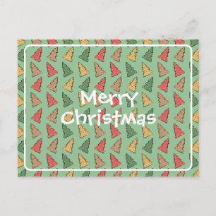 Weihnachtsbaum-Cookies Postkarte