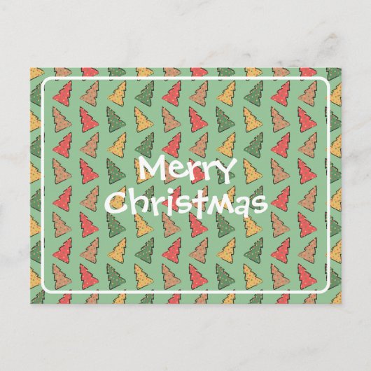 Weihnachtsbaum-Cookies Postkarte (Vorderseite)