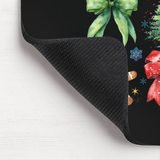 Weihnachtsbaum Coquette Bow Santa Claus Candy Mousepad (Ecke)