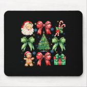 Weihnachtsbaum Coquette Bow Santa Claus Candy Mousepad (Vorne)