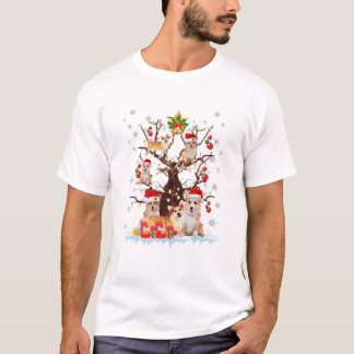 Weihnachtsbaum Corgi Santa T-Shirt