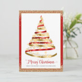Weihnachtsbaum Corporate Logo Weihnachtskarte (Stehend Vorderseite)