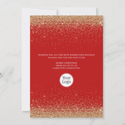 Weihnachtsbaum Corporate Logo Weihnachtskarte (Rückseite)