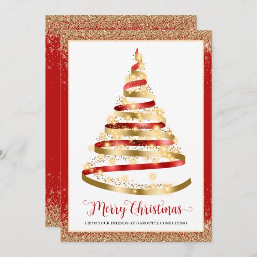 Weihnachtsbaum Corporate Logo Weihnachtskarte (Vorne/Hinten)