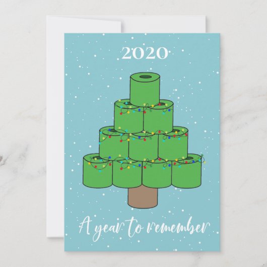 Weihnachtsbaum Covid 2020 Toilettenpapier Feiertagskarte (Vorderseite)