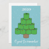 Weihnachtsbaum Covid 2020 Toilettenpapier Feiertagskarte (Vorne/Hinten)