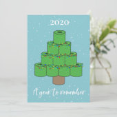 Weihnachtsbaum Covid 2020 Toilettenpapier Feiertagskarte (Stehend Vorderseite)