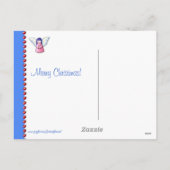 Weihnachtsbaum Cupcake Blue Postcard Feiertagspostkarte (Rückseite)