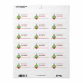 Weihnachtsbaum Cupcake Buchzeichen Label Adressaufkleber (Vorne)