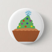 Weihnachtsbaum Cupcake Button (Vorderseite)