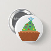 Weihnachtsbaum Cupcake Button (Vorne & Hinten)