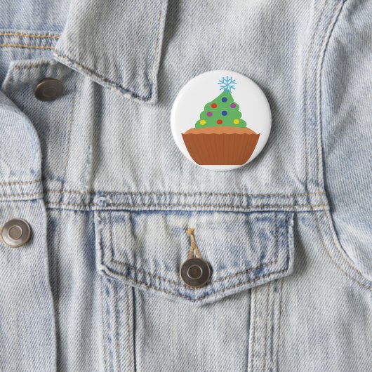 Weihnachtsbaum Cupcake Button (Beispiel)