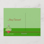 Weihnachtsbaum Cupcake grün Postkarte (Rückseite)