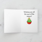 Weihnachtsbaum Cupcake mit Star Grandaughter Karte (Innenseite)