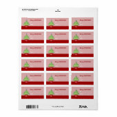 Weihnachtsbaum Cupcake red2 Geschenkmarke Adressaufkleber (Vorne)