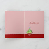 Weihnachtsbaum Cupcake Red2 Karte (Innenseite)
