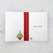 Weihnachtsbaum Cupcake rote Karte (Innenseite)