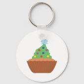 Weihnachtsbaum Cupcake Schlüsselanhänger (Rückseite)