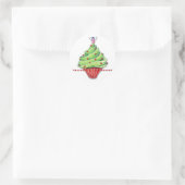 Weihnachtsbaum Cupcake Sticker (Tasche)