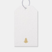 Weihnachtsbaum Custom Family Name Green Geschenkanhänger (Rückseite)